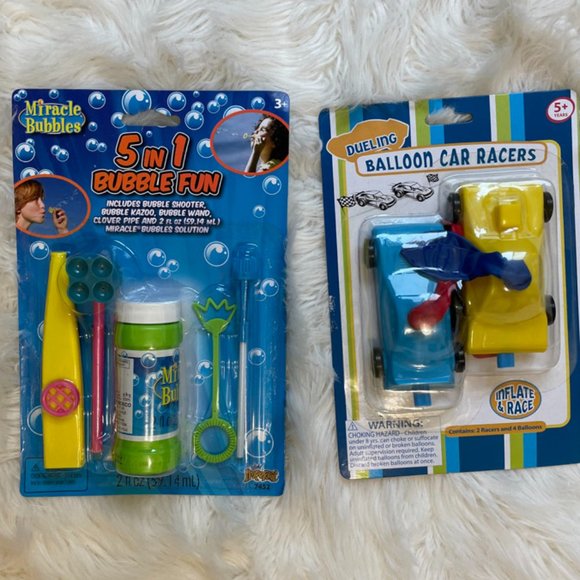 Outdoor Fun Balloon Cars, Bubbles and Sidewalk Chalk Bundle - Picture 2 of 8